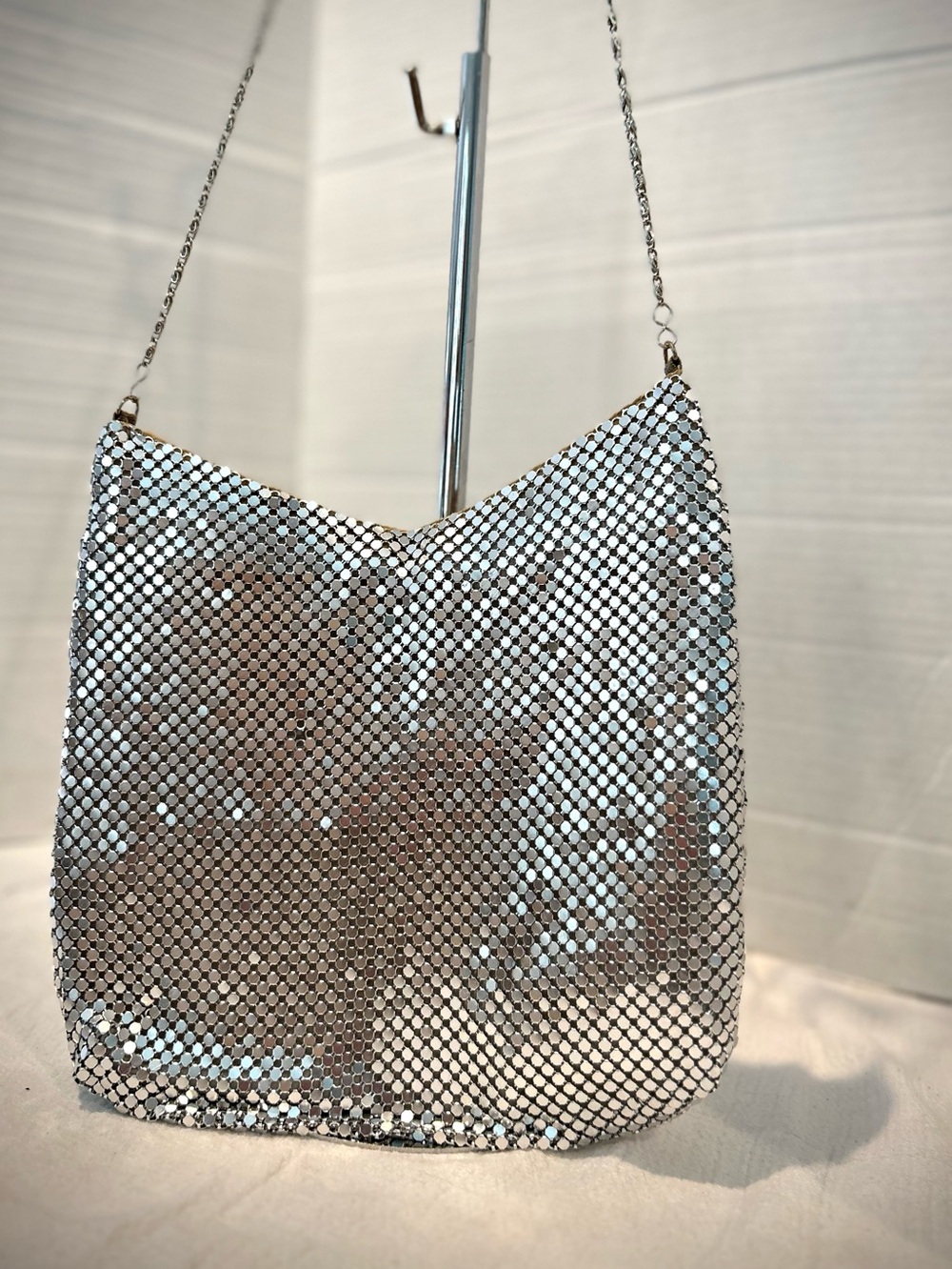 Sparkling Silver Evening Handbag Purse Prom, Holidays, Wedding Guest, Club Wear